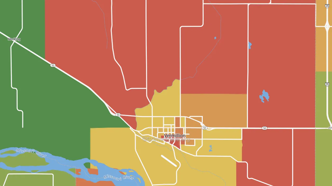 Clay County, SD Map of Assault Rates