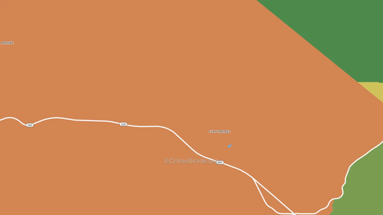 Clay Springs, AZ Map of Assault Rates