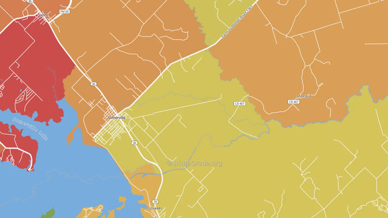 Clay, TX Map of Assault Rates