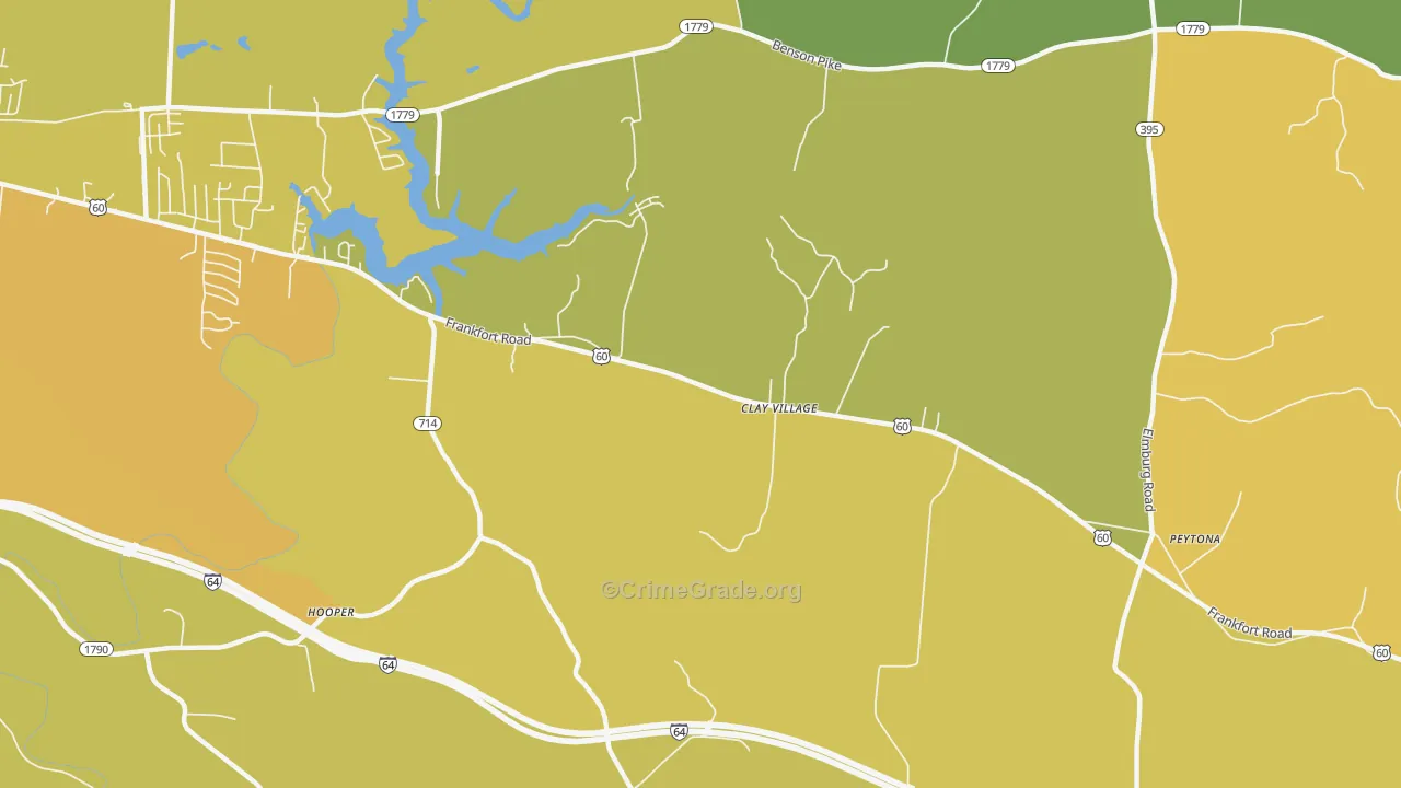 Clay Village, KY Map of Assault Rates