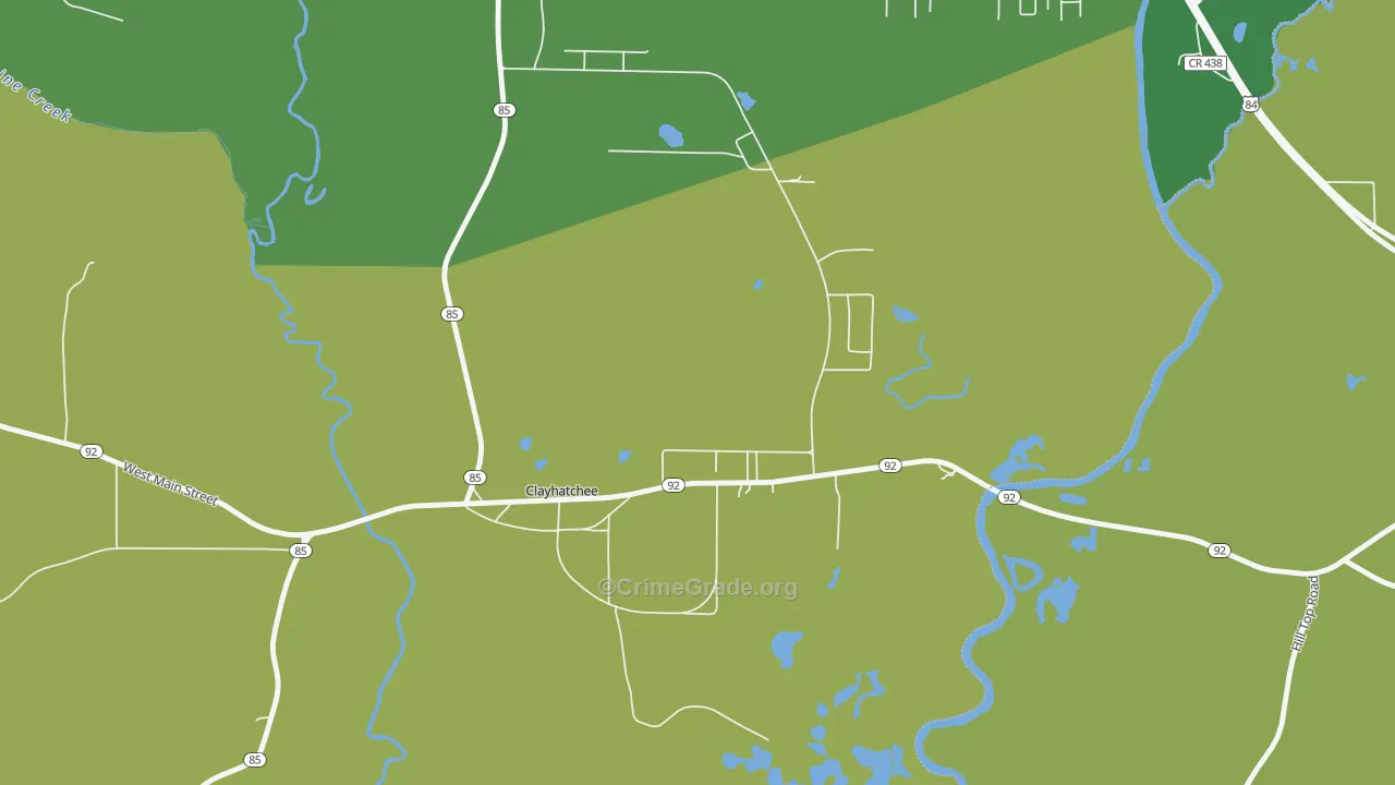 Clayhatchee, AL Map of Assault Rates