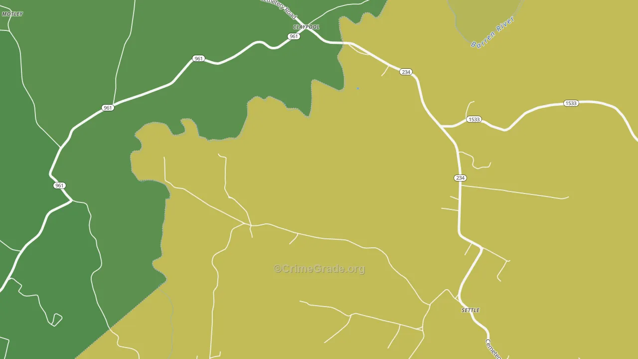 Claypool, KY Map of Assault Rates
