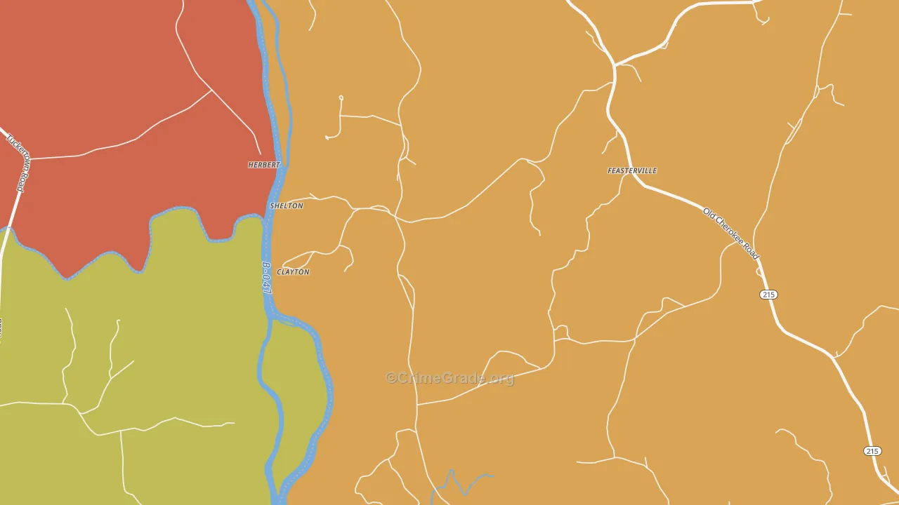 Clayton, SC Map of Assault Rates