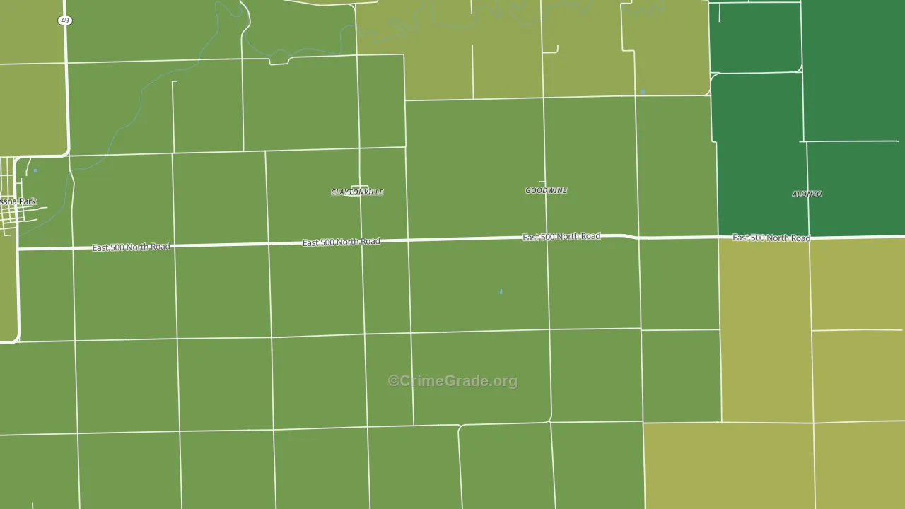 Claytonville, IL Map of Assault Rates