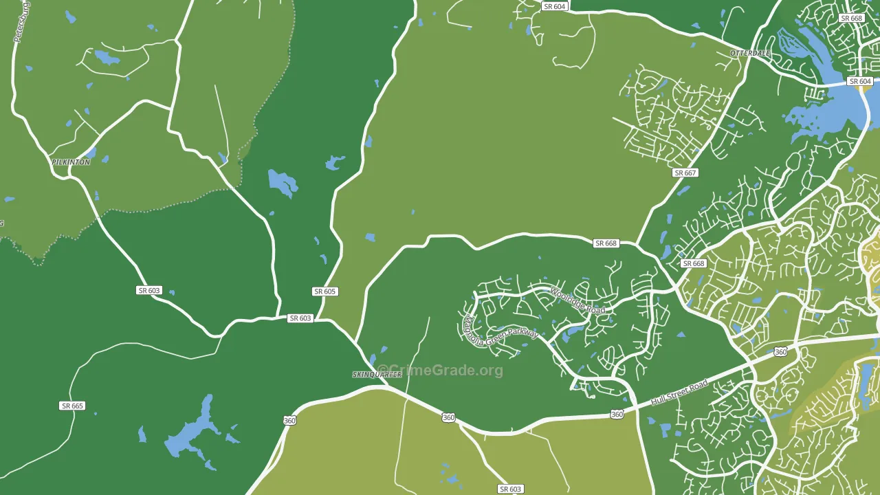 Clayville, VA Map of Assault Rates