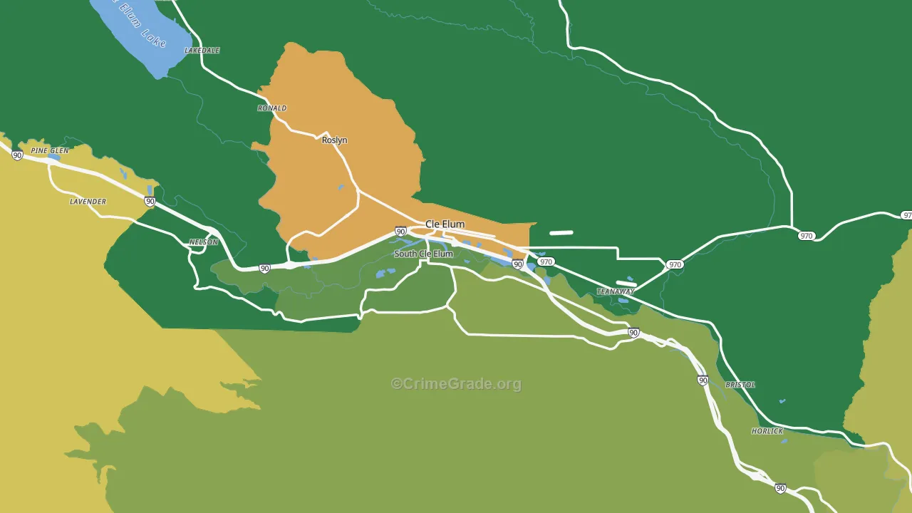 Cle Elum, WA Map of Assault Rates