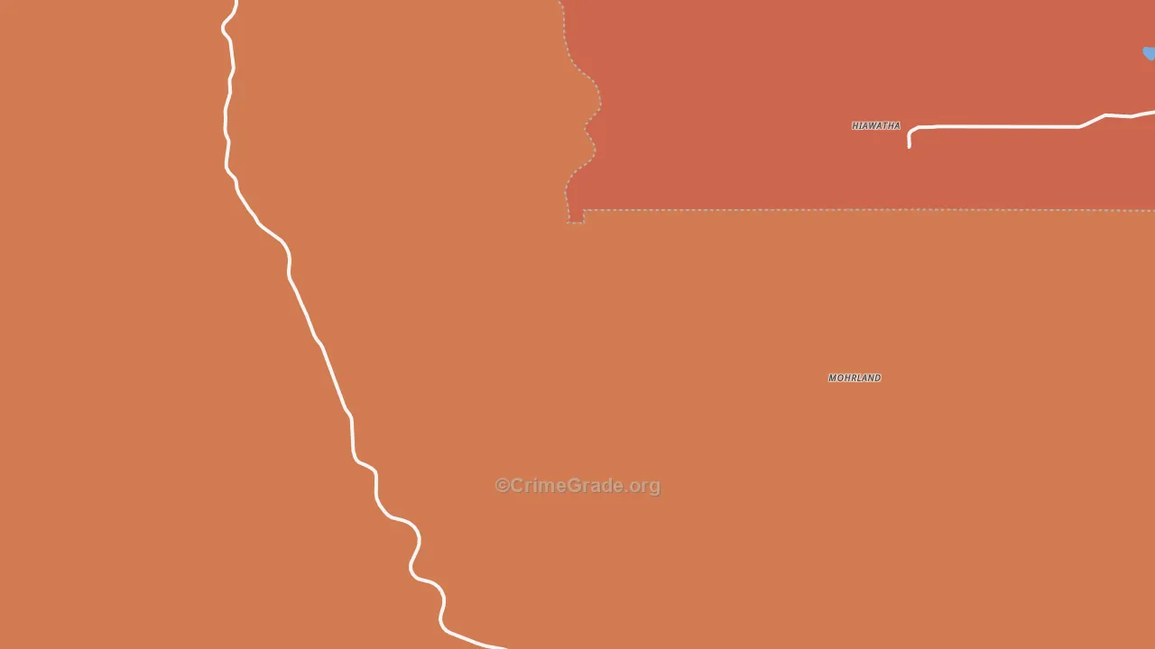 Clear Creek, UT Map of Assault Rates