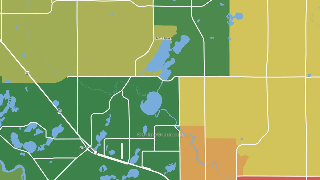 Clear Lake, MN Map of Assault Rates