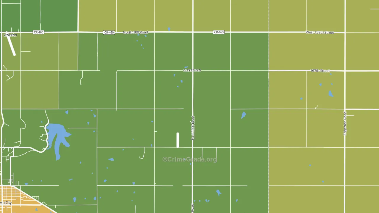 Clearfield, KS Map of Assault Rates