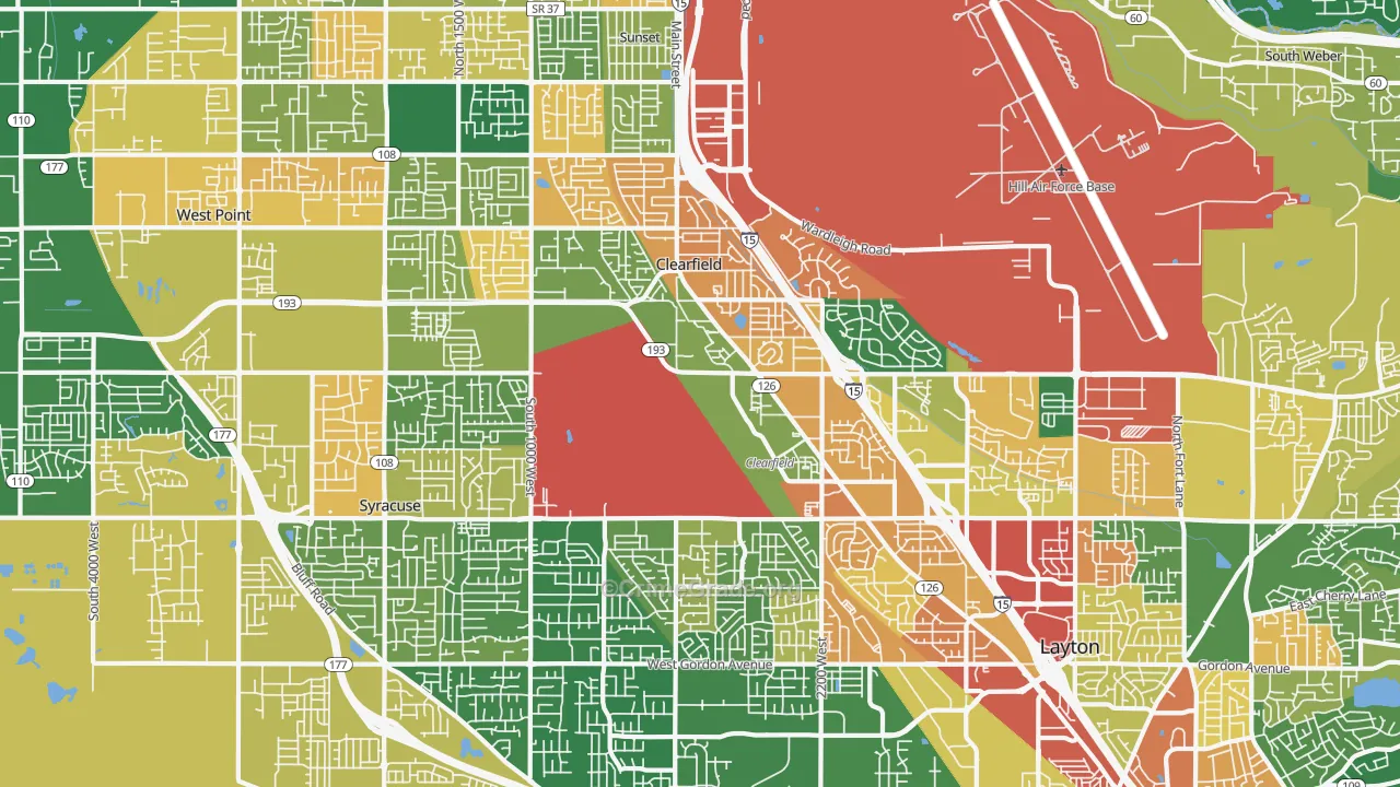 Clearfield, UT Map of Assault Rates