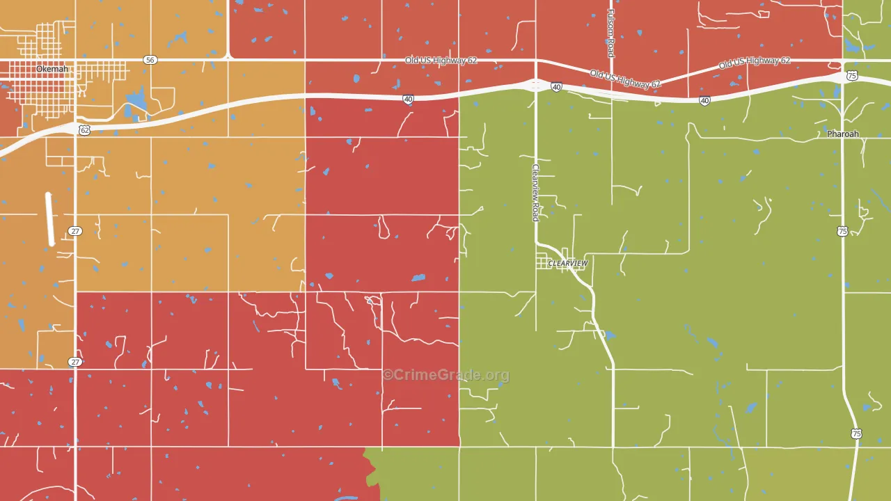Clearview, OK Map of Assault Rates
