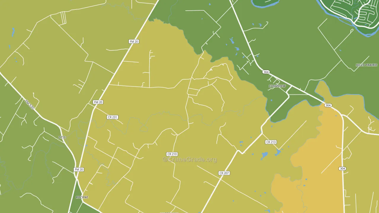 Clearview, TX Map of Assault Rates