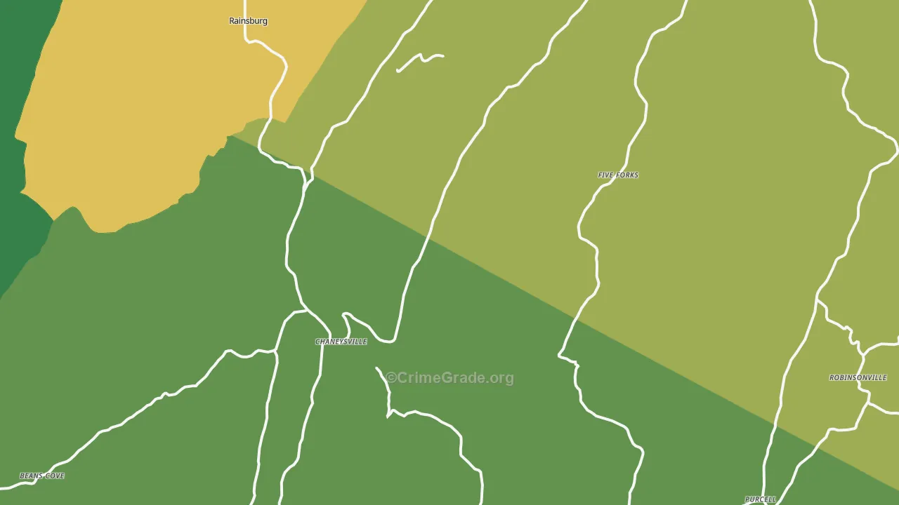 Clearville, PA Map of Assault Rates