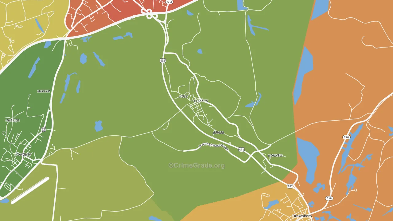 Cleaton, KY Map of Assault Rates