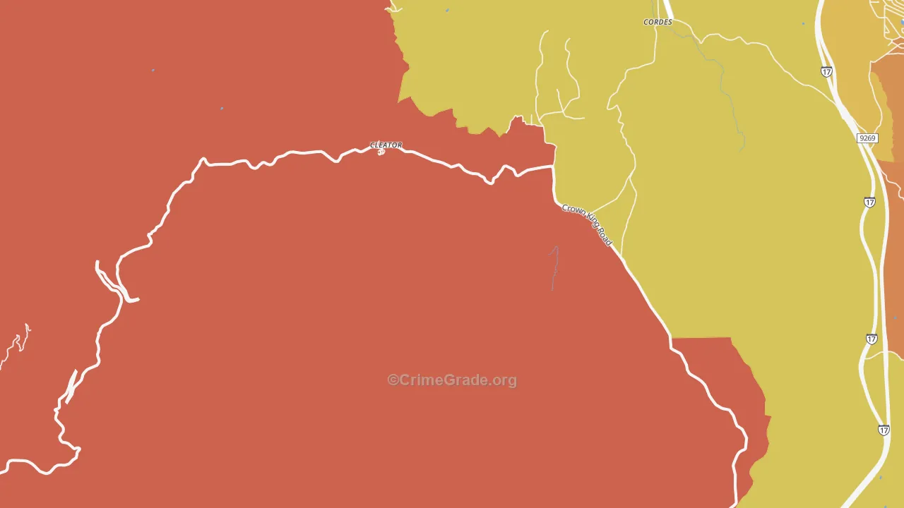 Cleator, AZ Map of Assault Rates