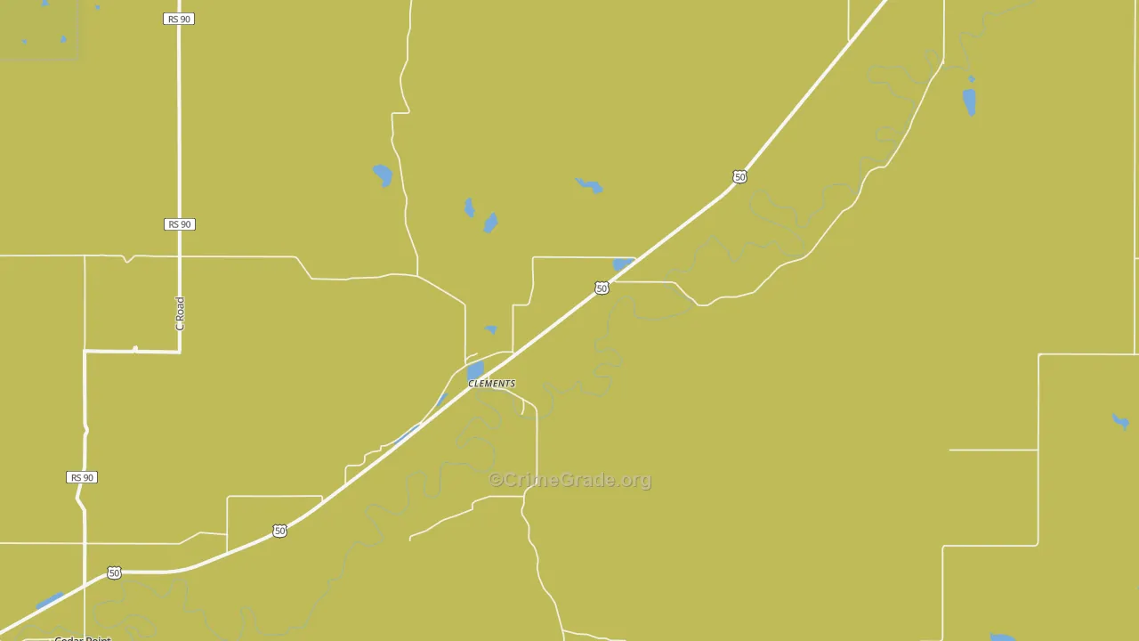Clements, KS Map of Assault Rates