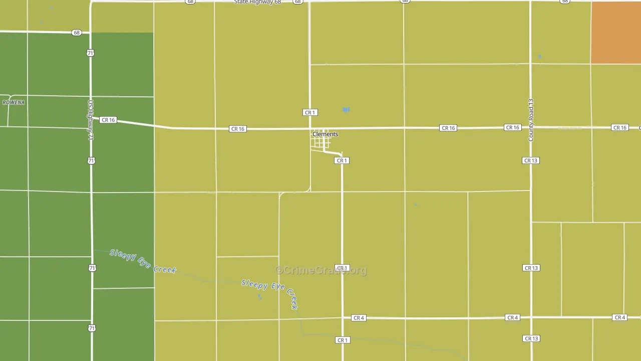 Clements, MN Map of Assault Rates