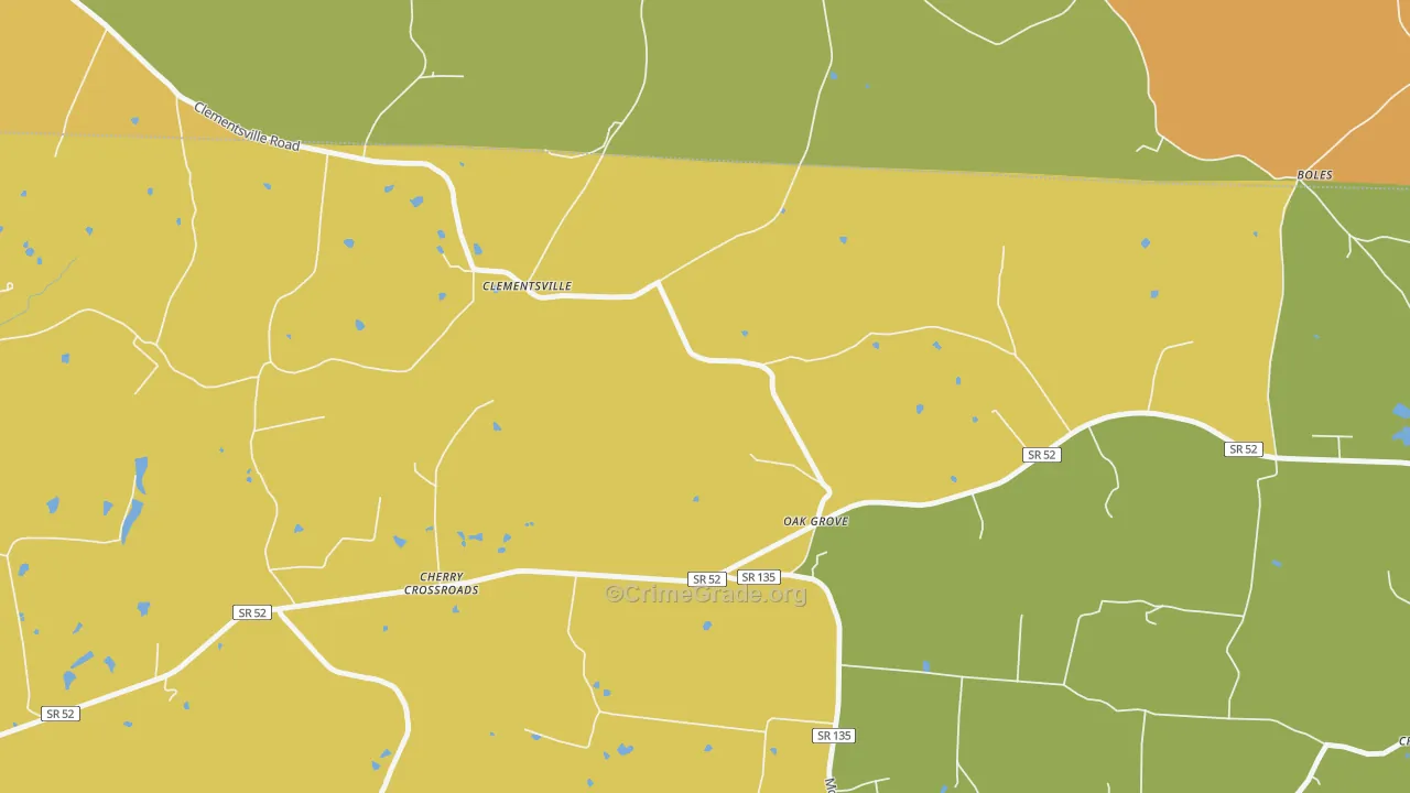 Clementsville, TN Map of Assault Rates
