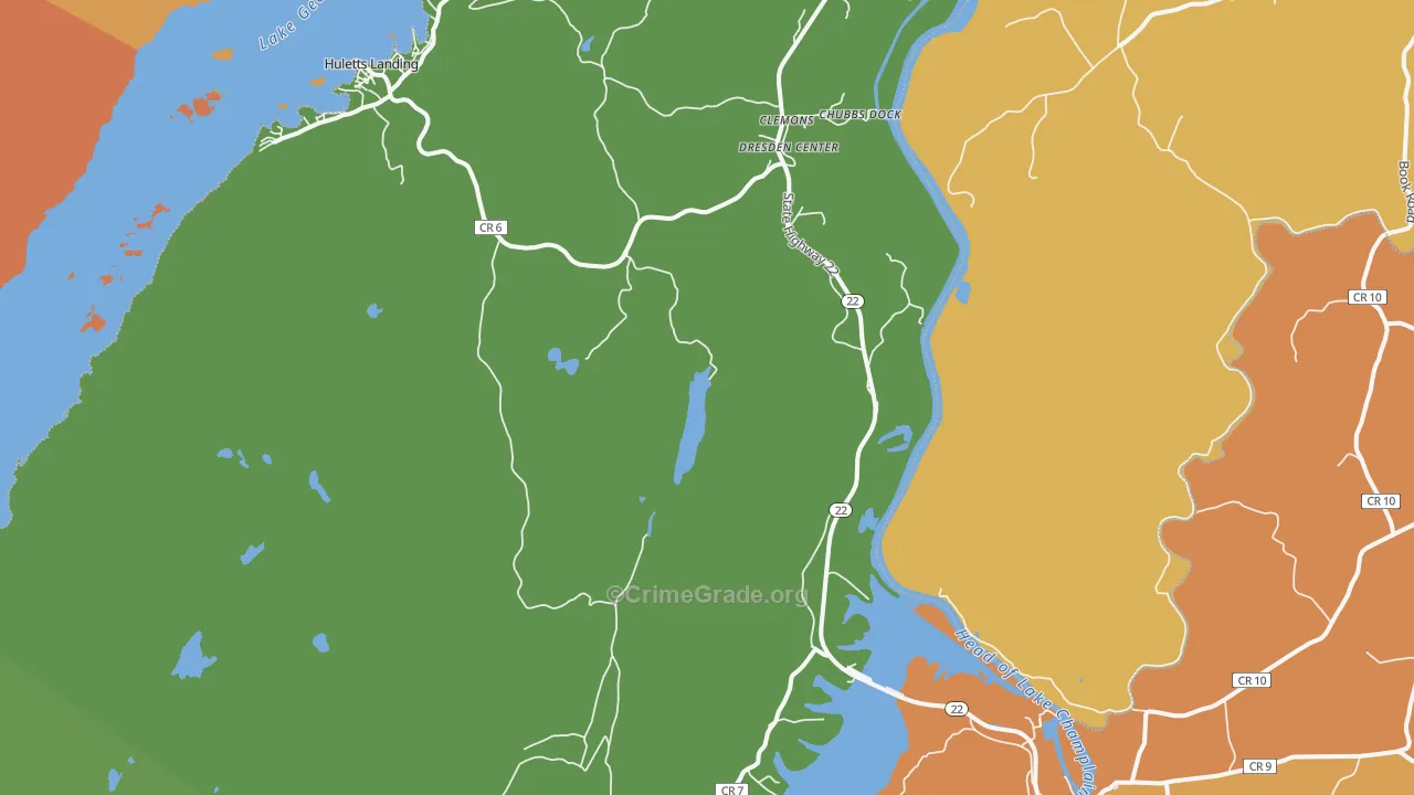 Clemons, NY Map of Assault Rates