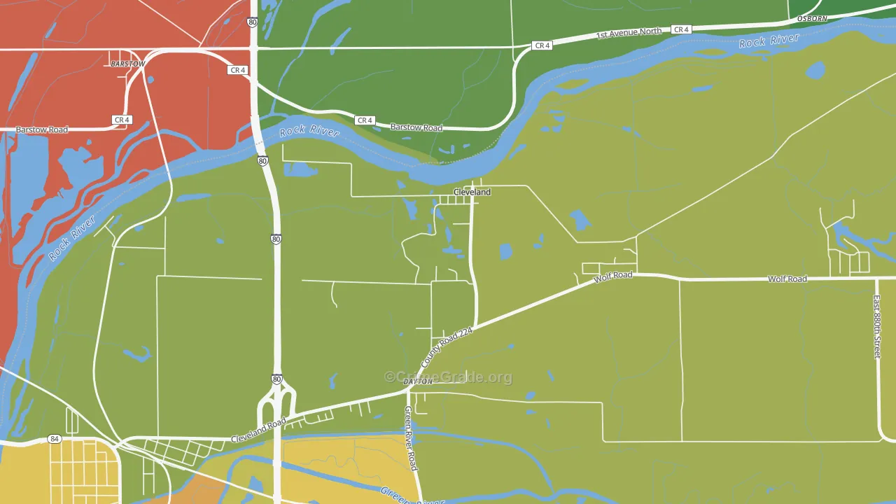 Cleveland, IL Map of Assault Rates