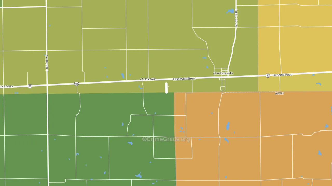 Cleveland, IN Map of Assault Rates