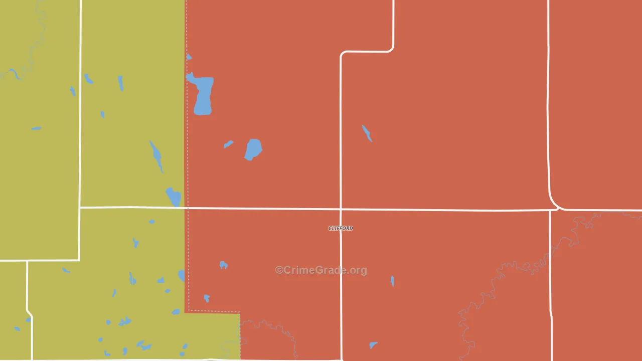 Clifford, ND Map of Assault Rates