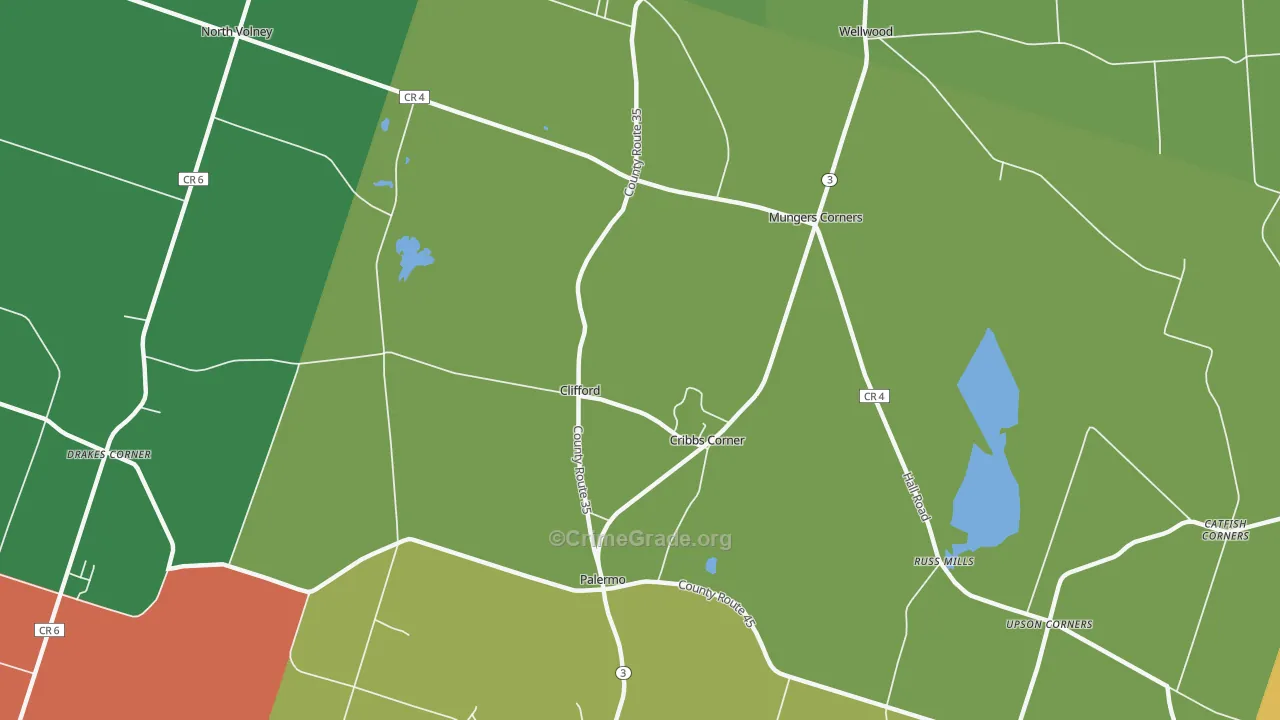 Clifford, NY Map of Assault Rates
