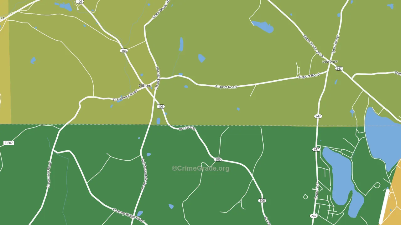 Clifford, PA Map of Assault Rates