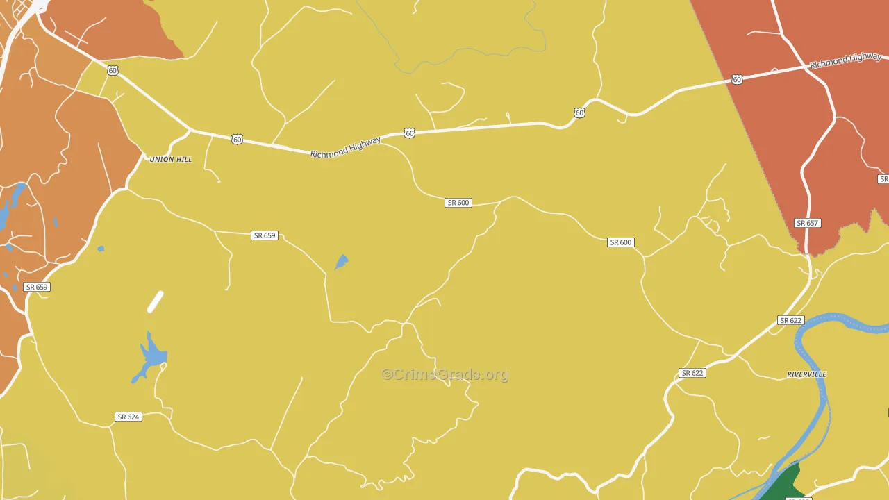 Clifford, VA Map of Assault Rates