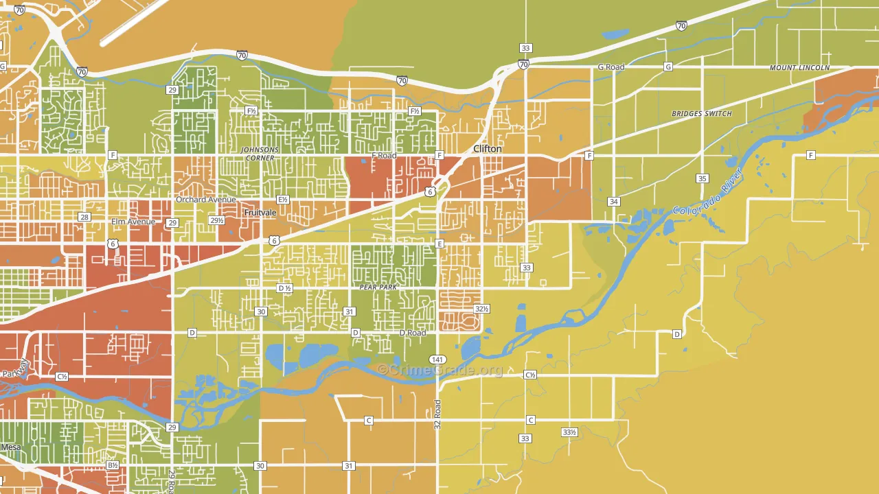 Clifton, CO Map of Assault Rates