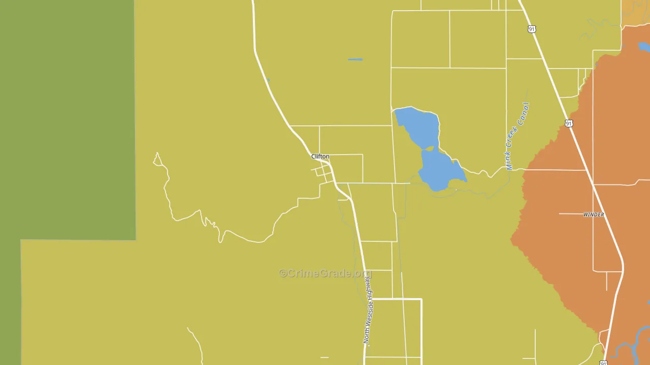Clifton, ID Map of Assault Rates