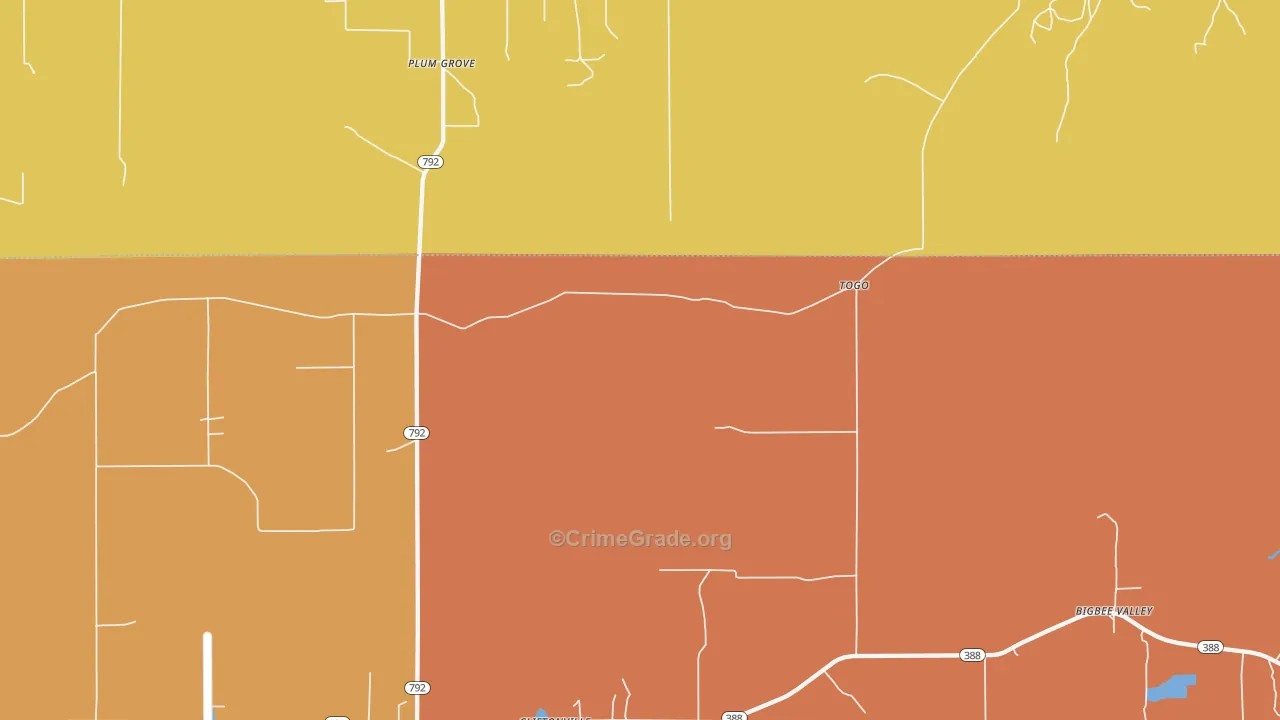 Cliftonville, MS Map of Assault Rates