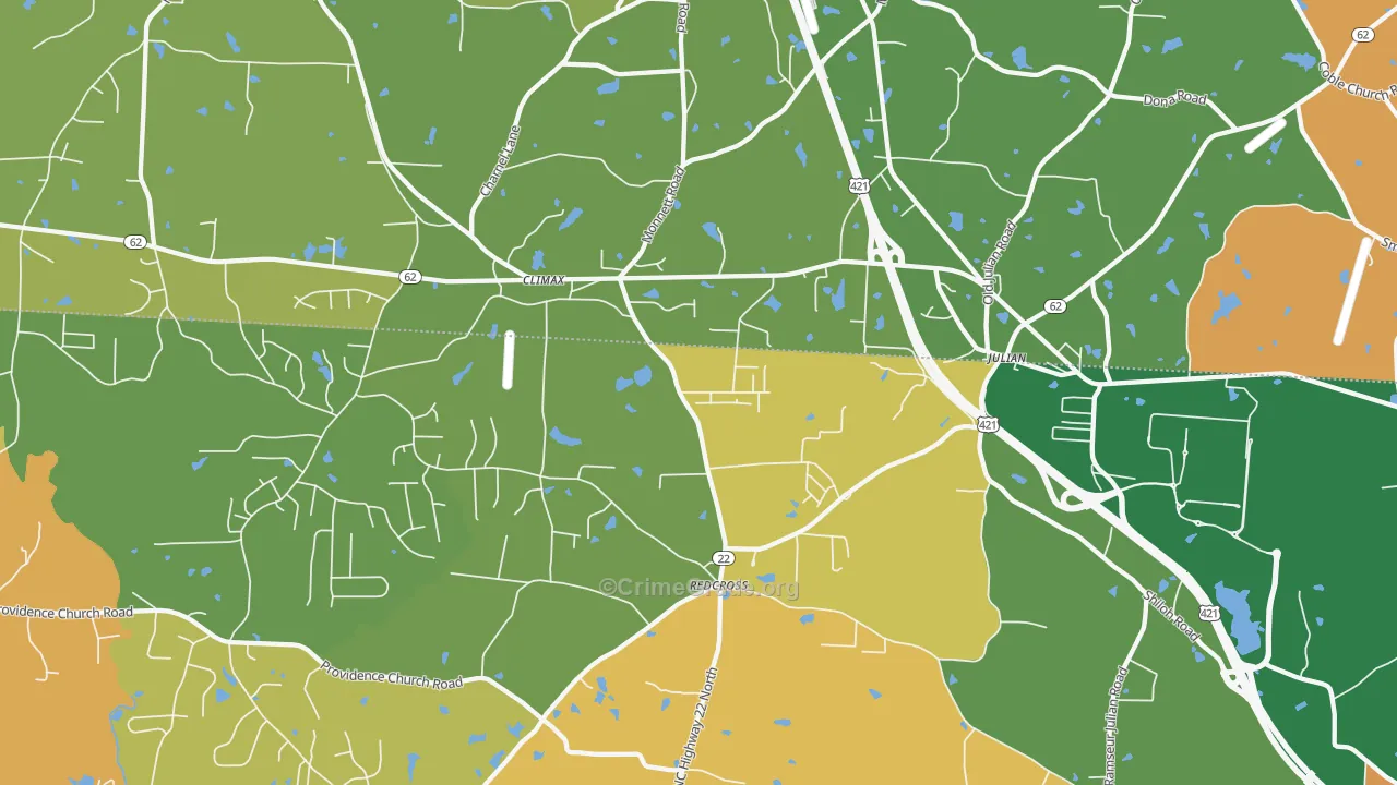 Climax, NC Map of Assault Rates