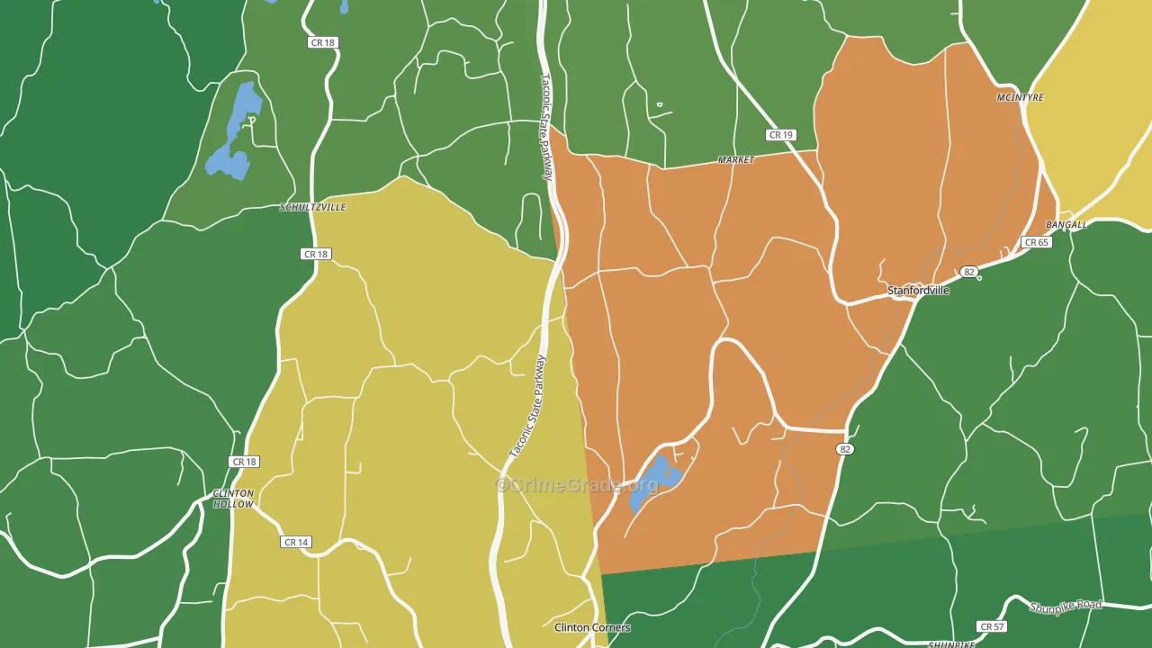 Clinton Corners, NY Map of Assault Rates