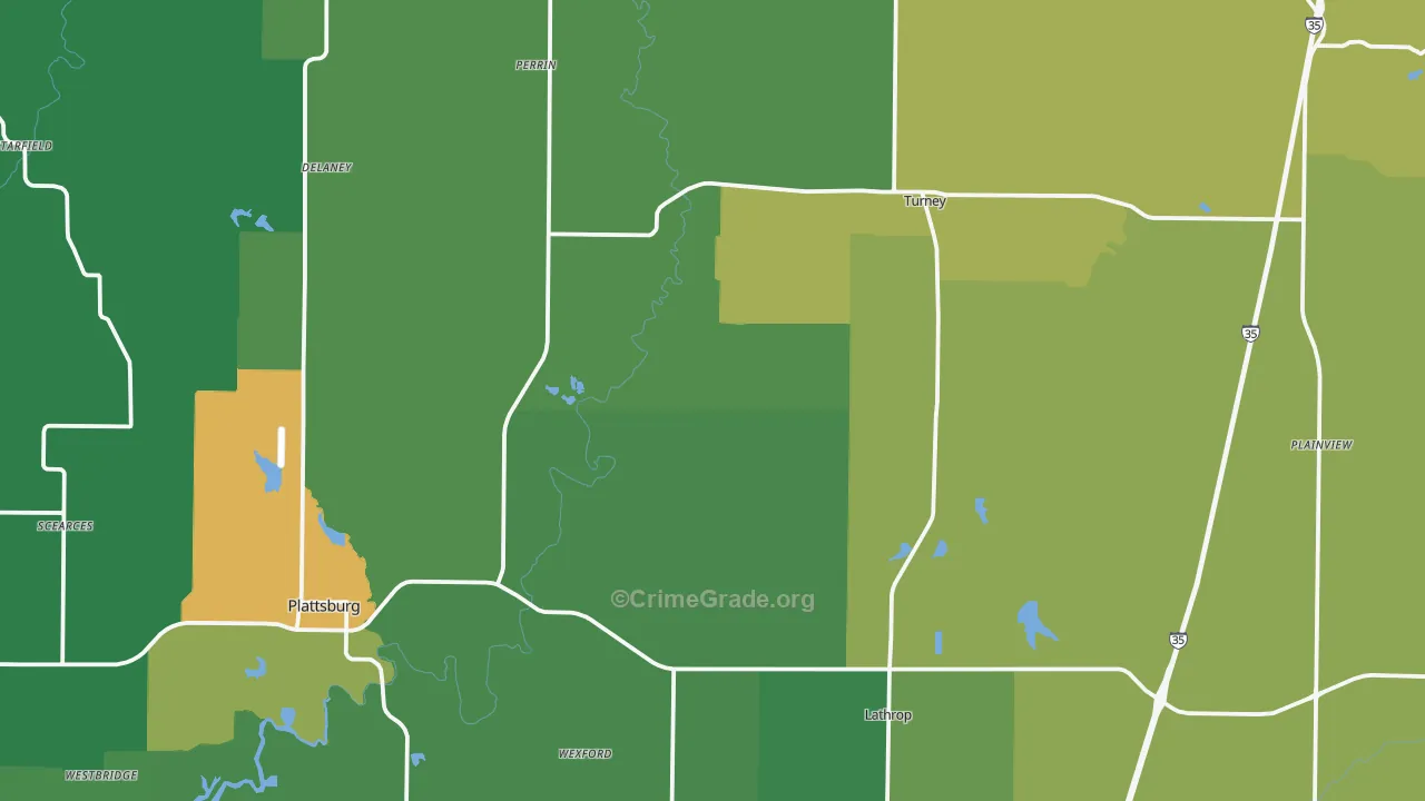 Clinton County, MO Map of Assault Rates