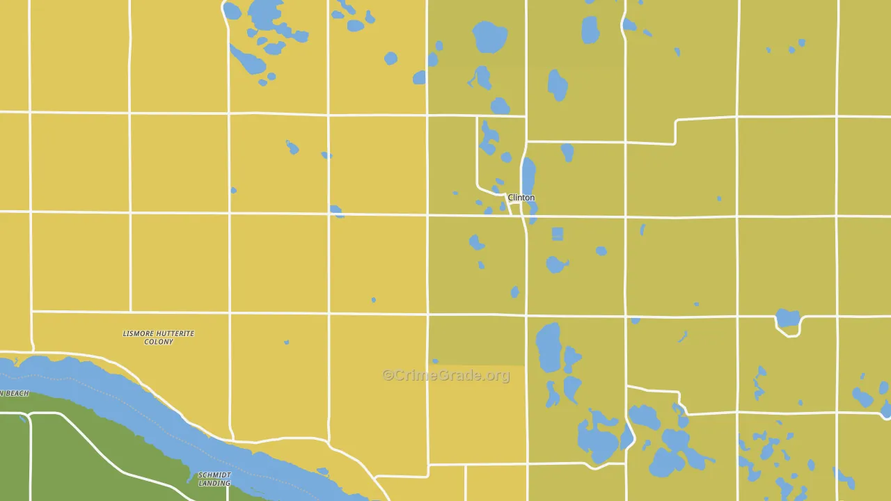 Clinton, MN Map of Assault Rates