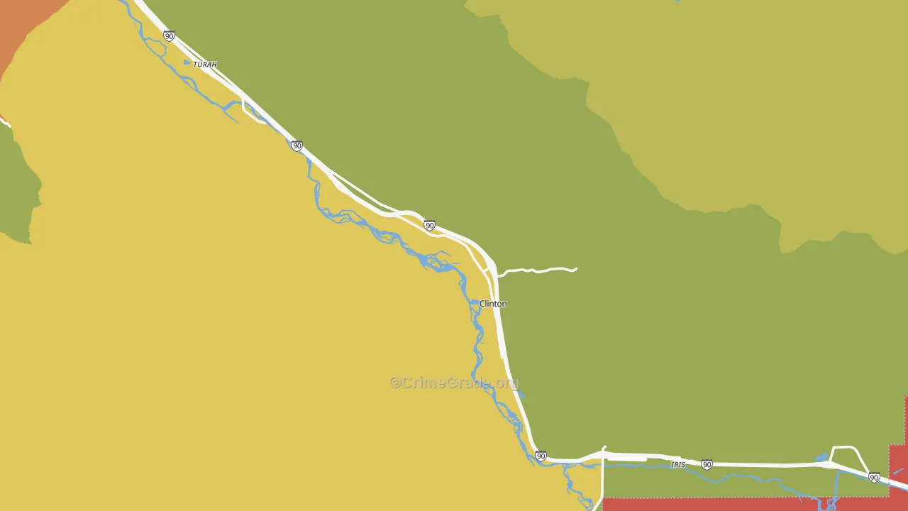 Clinton, MT Map of Assault Rates