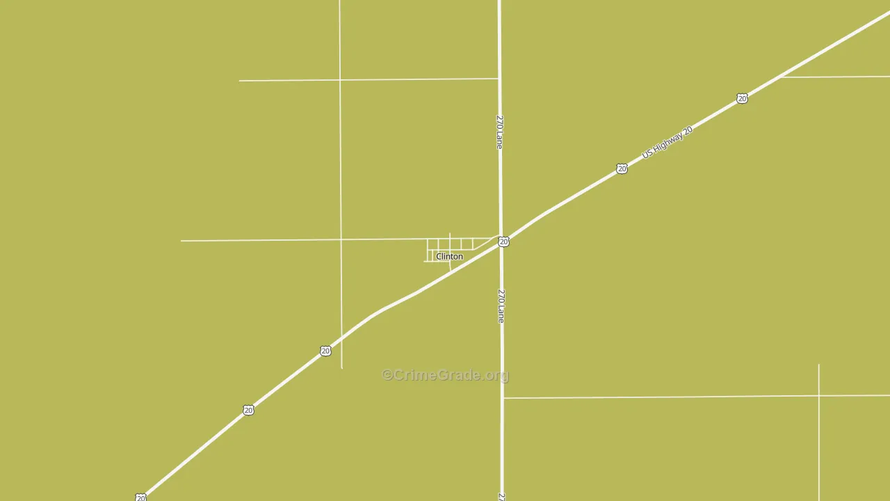Clinton, NE Map of Assault Rates