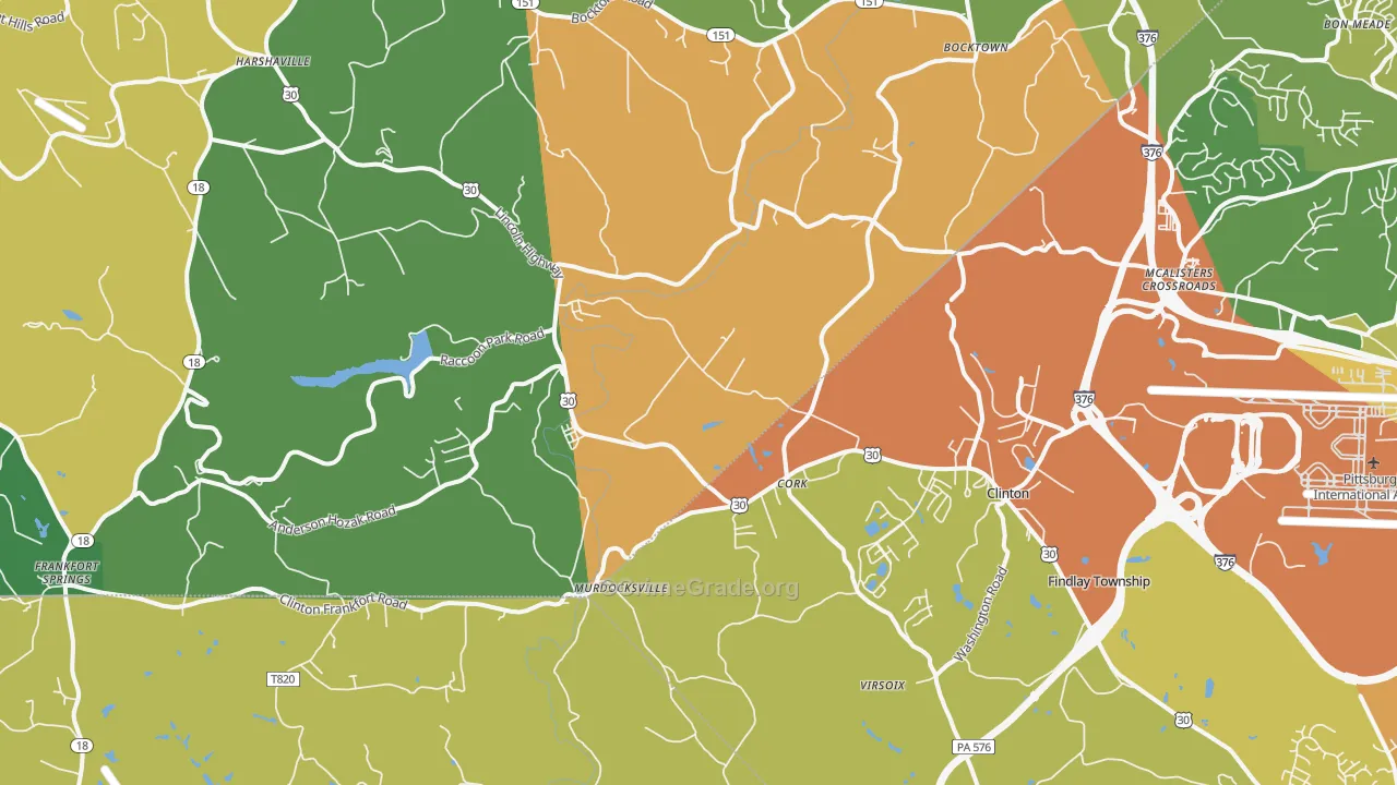 Clinton, PA Map of Assault Rates