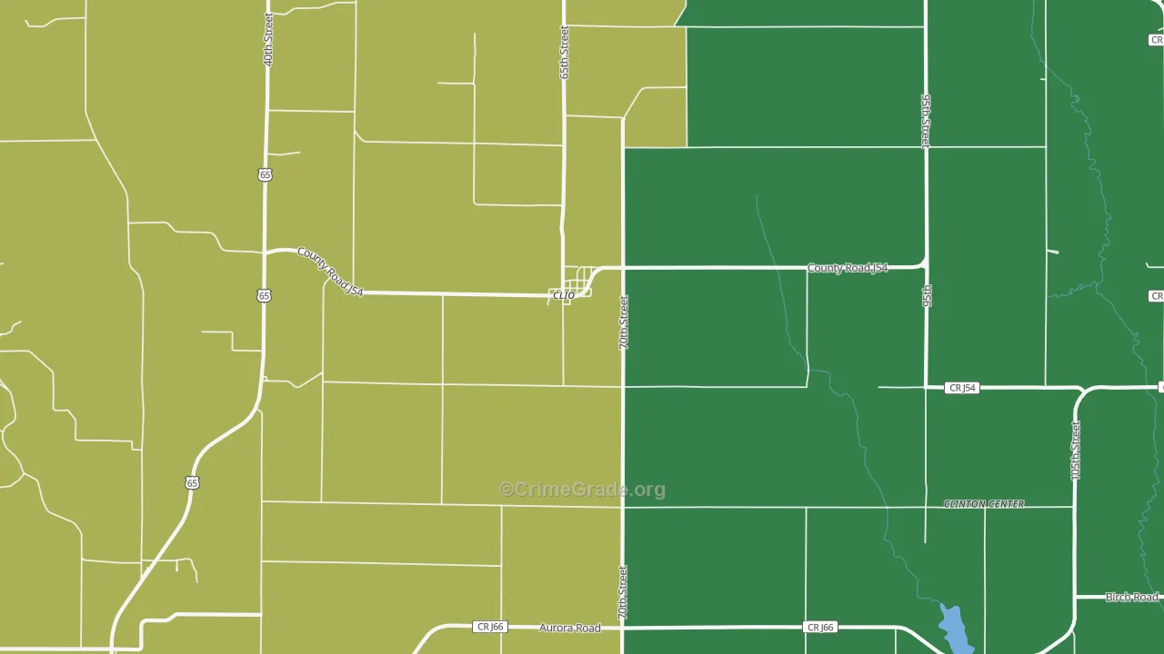 Clio, IA Map of Assault Rates