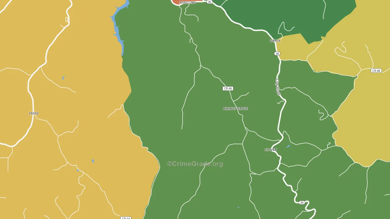 Clio, WV Map of Assault Rates
