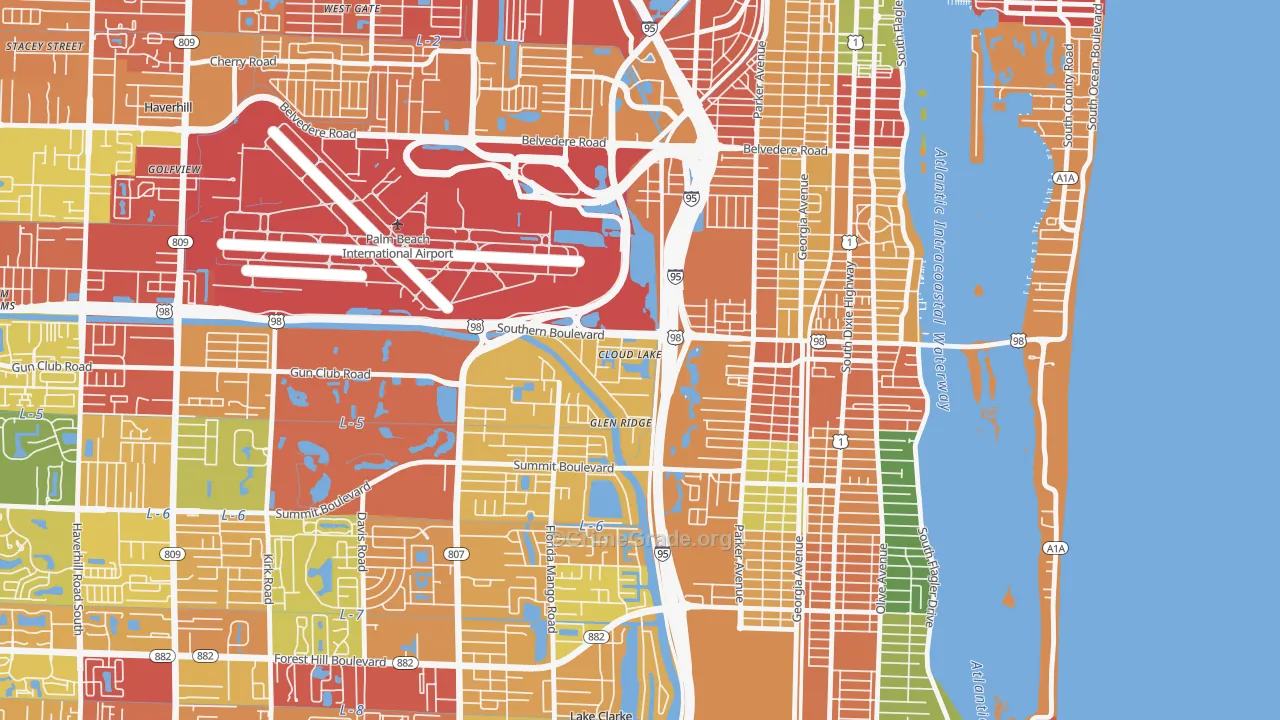Cloud Lake, FL Map of Assault Rates