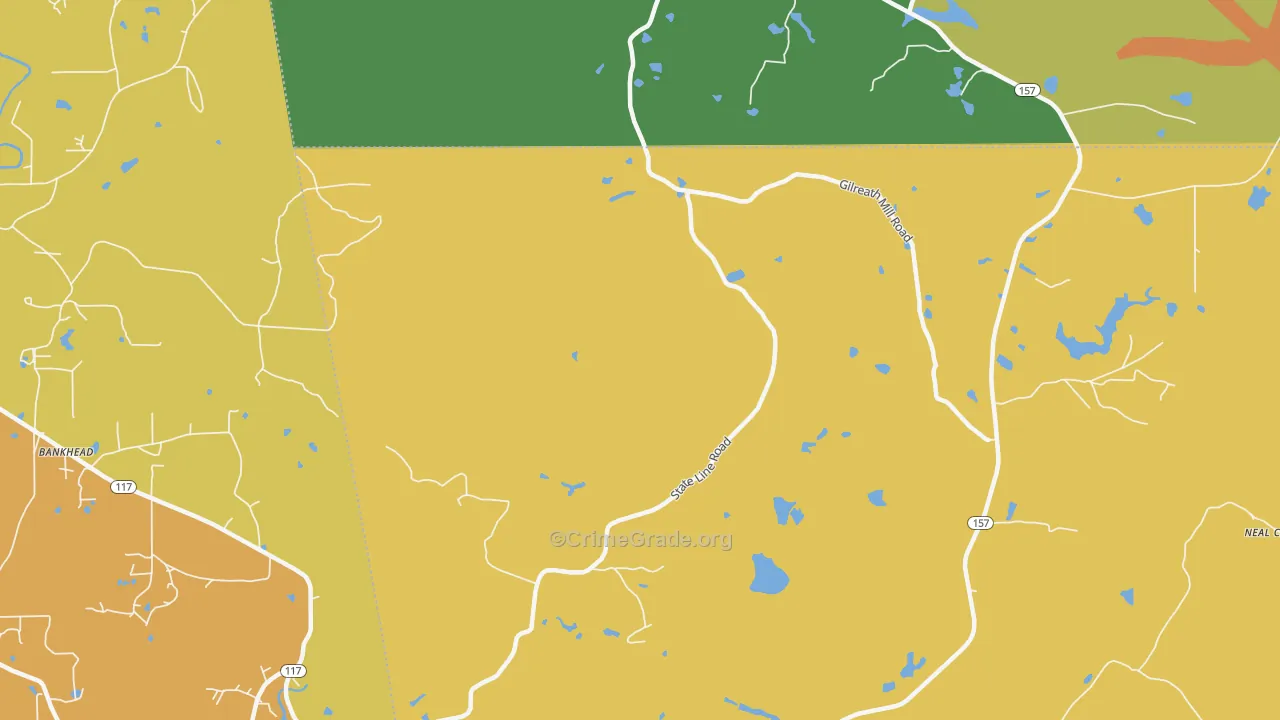 Cloudland, GA Map of Assault Rates
