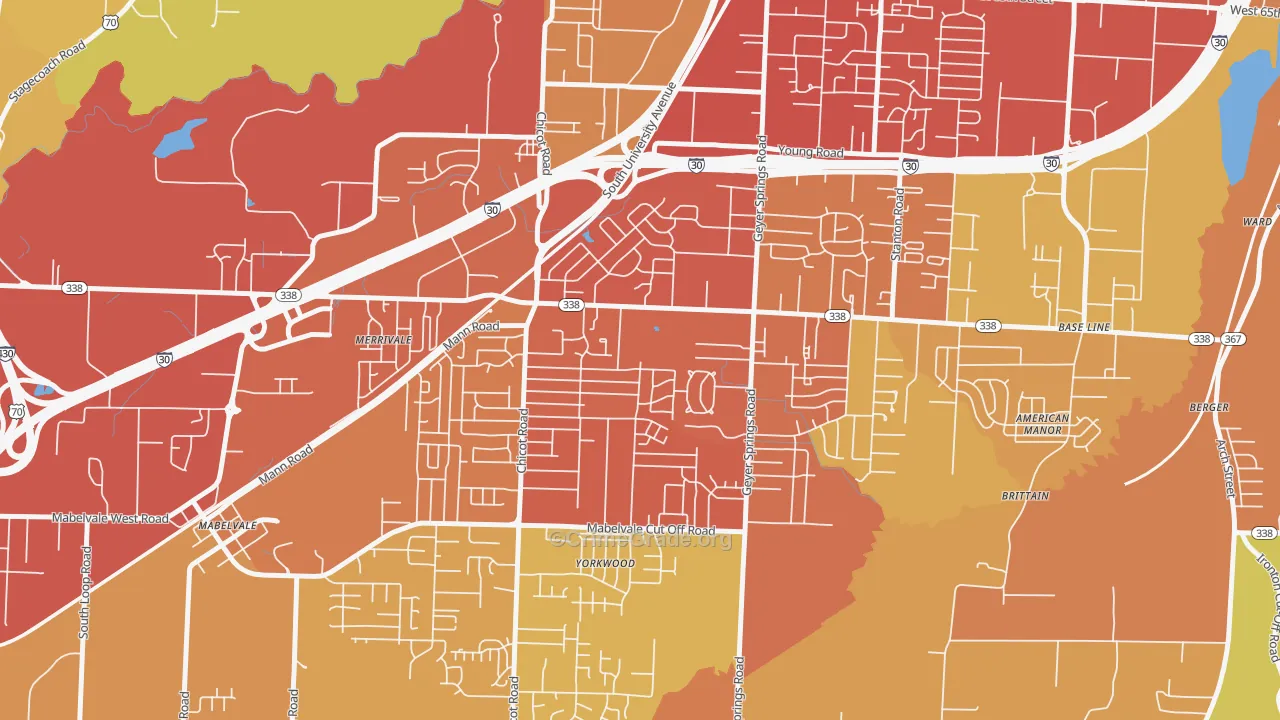 Cloverdale Watson, Little Rock, AR Map of Assault Rates