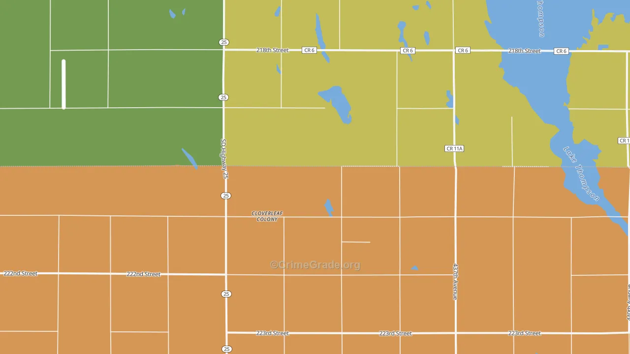 Cloverleaf Colony, SD Map of Assault Rates