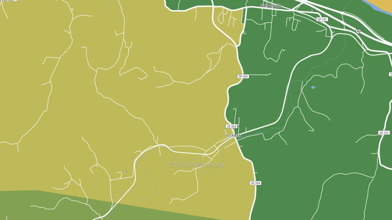 Club Springs, TN Map of Assault Rates