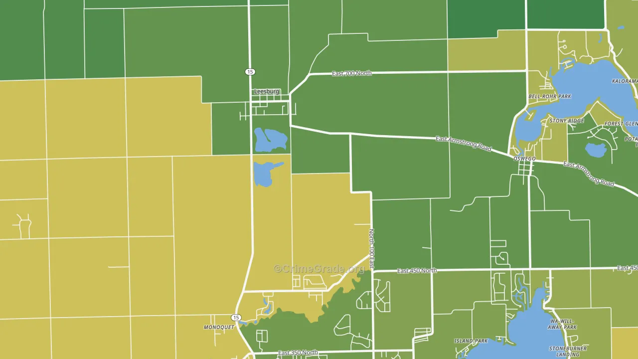 Clunette, IN Map of Assault Rates