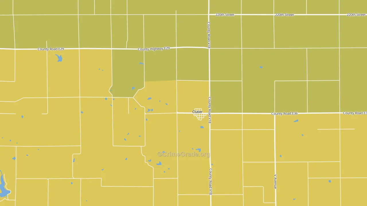 Clutier, IA Map of Assault Rates