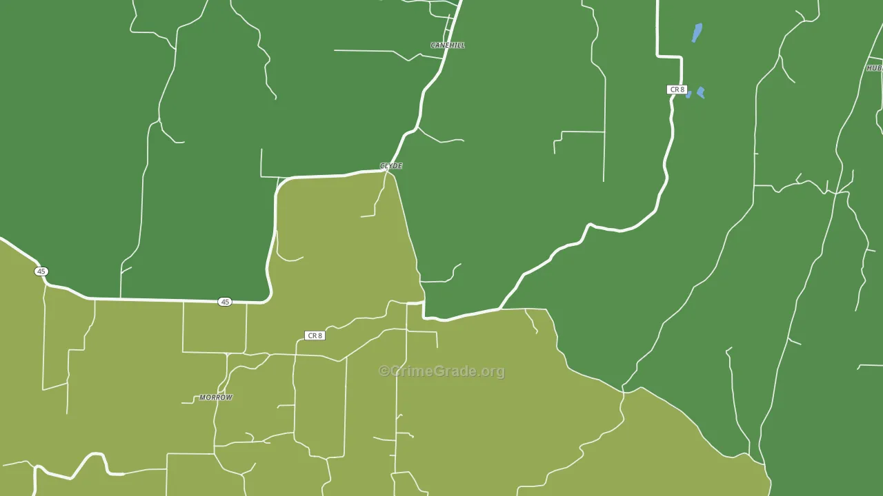Clyde, AR Map of Assault Rates