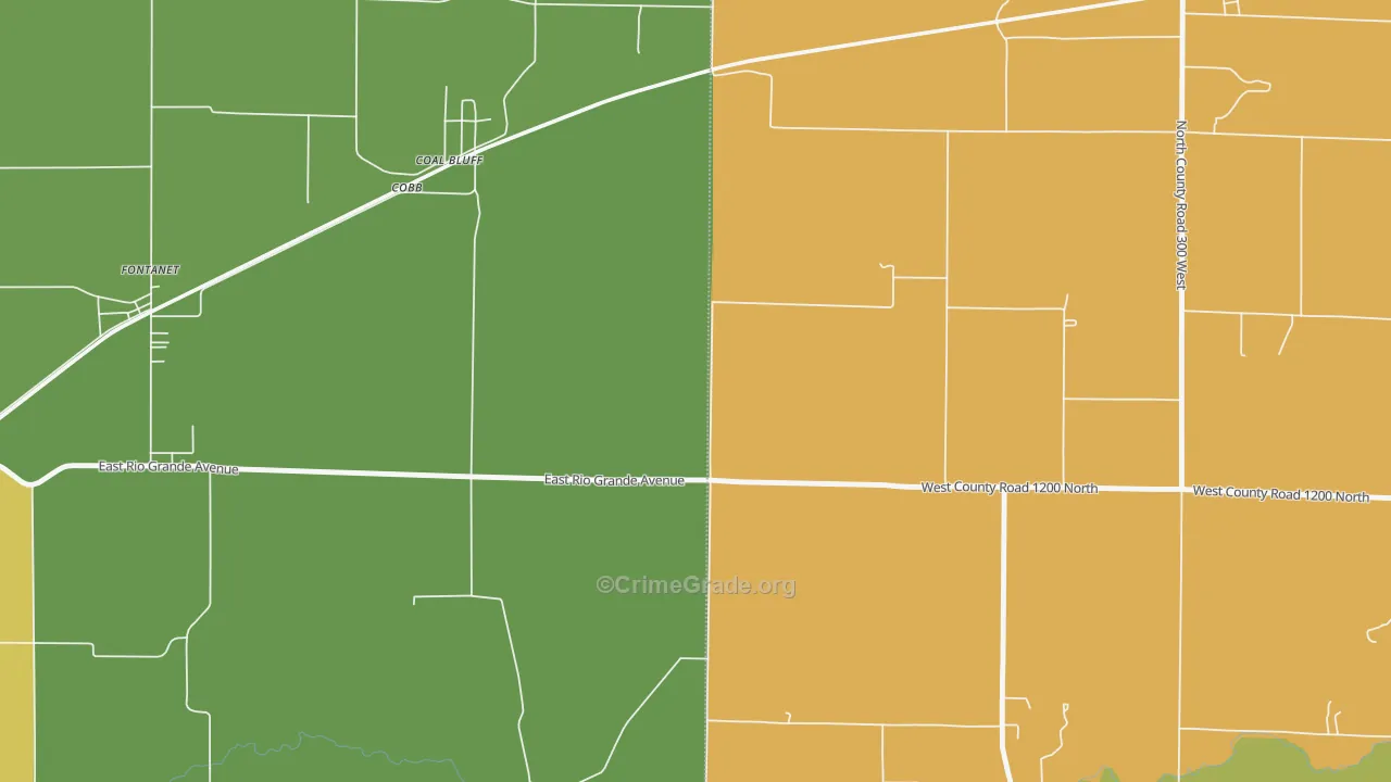 Coal Bluff, IN Map of Assault Rates